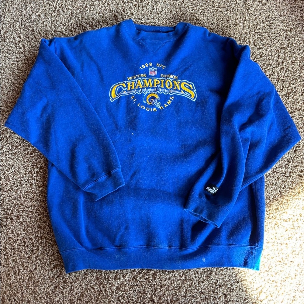 Vintage 1999 St. Louis Rams NFL Super Bowl Sweatshirt Puma